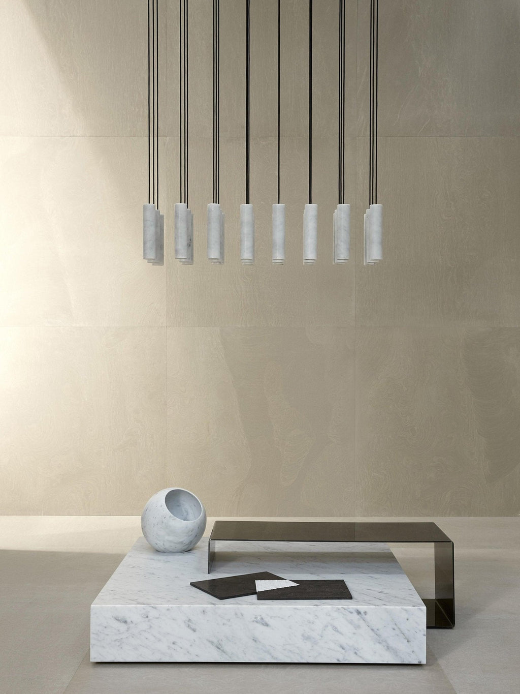 Nyxara Suspension Cluster Albâtre - Neutralighting