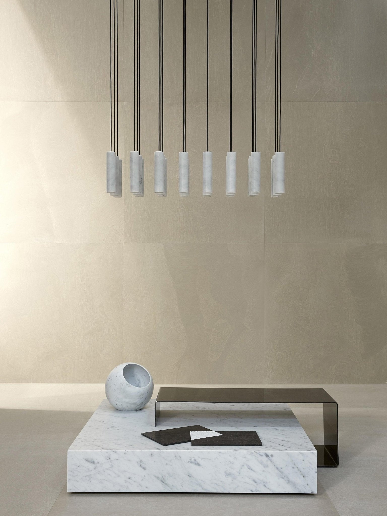 Nyxara Suspension Cluster Albâtre - Neutralighting