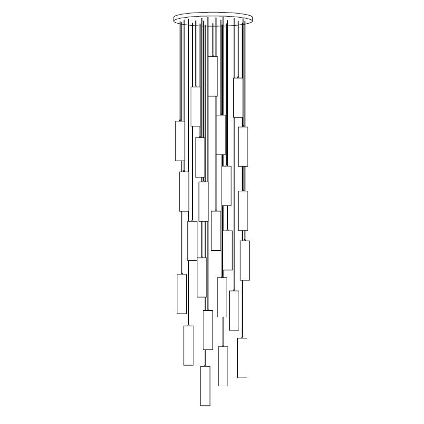 Nyxara Suspension Cluster Albâtre - Neutralighting