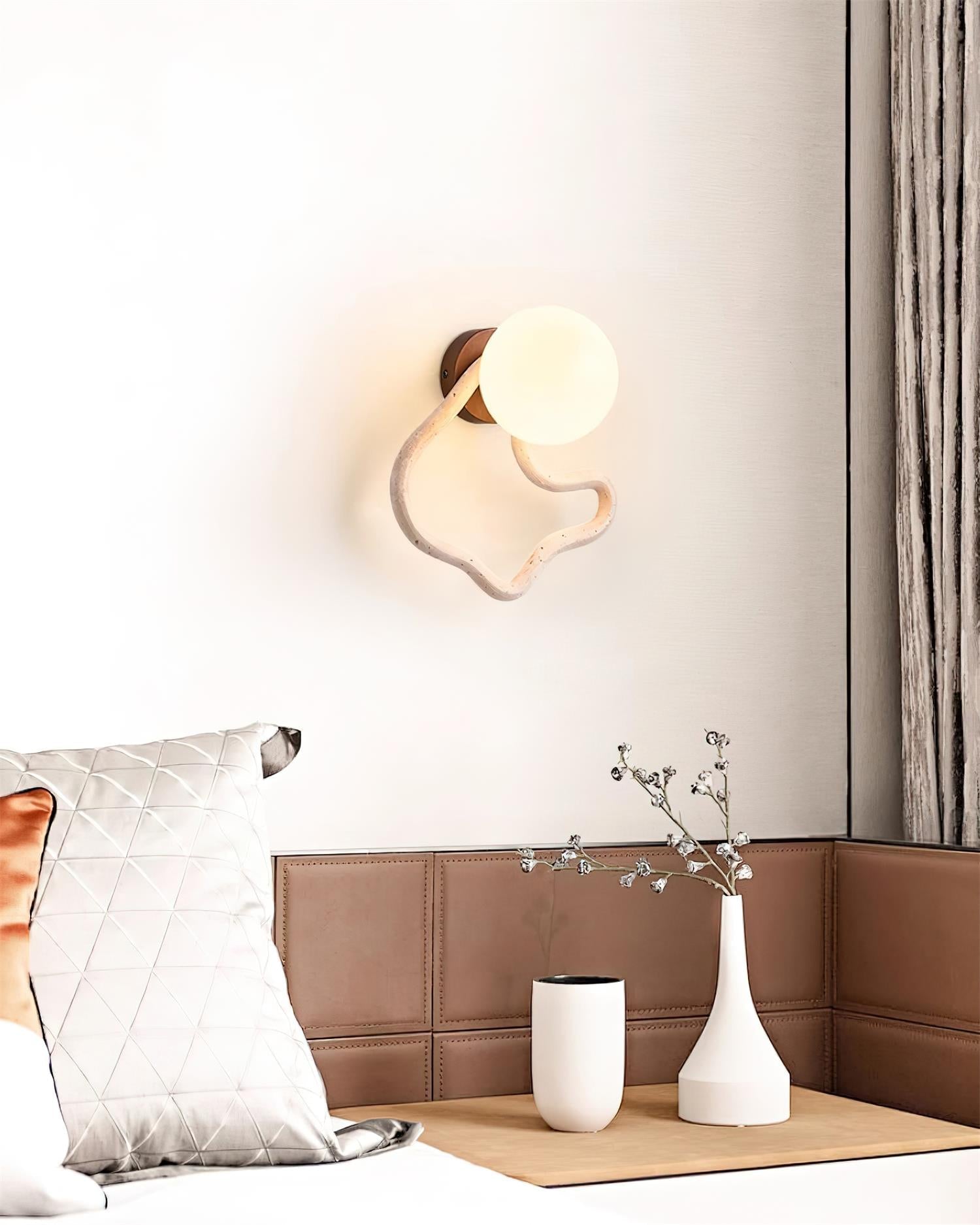 Ritta Applique Murale Mignonne Travertin Forme Ondulée - Neutralighting