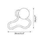 Ritta Applique Murale Mignonne Travertin Forme Ondulée - Neutralighting