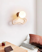 Ritta Applique Murale Mignonne Travertin Forme Ondulée - Neutralighting