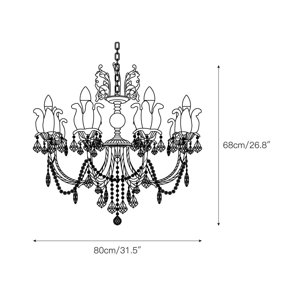 Evynyra Lustre postmoderne de luxe en laiton et cristal - Neutralighting