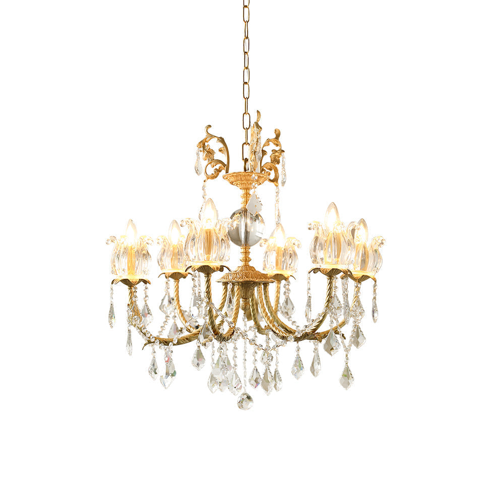 Evynyra Lustre postmoderne de luxe en laiton et cristal - Neutralighting