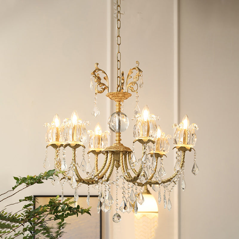 Evynyra Lustre postmoderne de luxe en laiton et cristal - Neutralighting