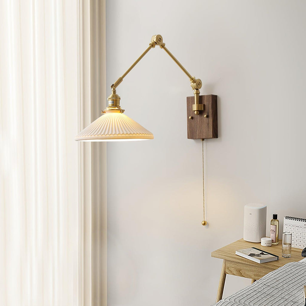 Sona Applique Murale Vintage en Noyer - Neutralighting