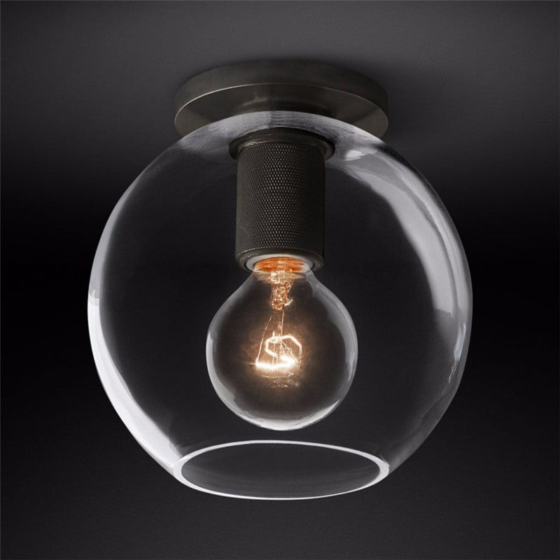 Solara Lumière de Plafond Conique en Verre et Laiton Industrielle - Neutralighting