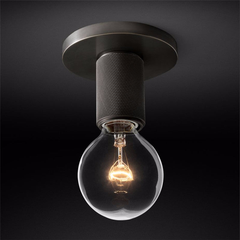 Solara Lumière de Plafond Conique en Verre et Laiton Industrielle - Neutralighting