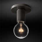 Solara Lumière de Plafond Conique en Verre et Laiton Industrielle - Neutralighting