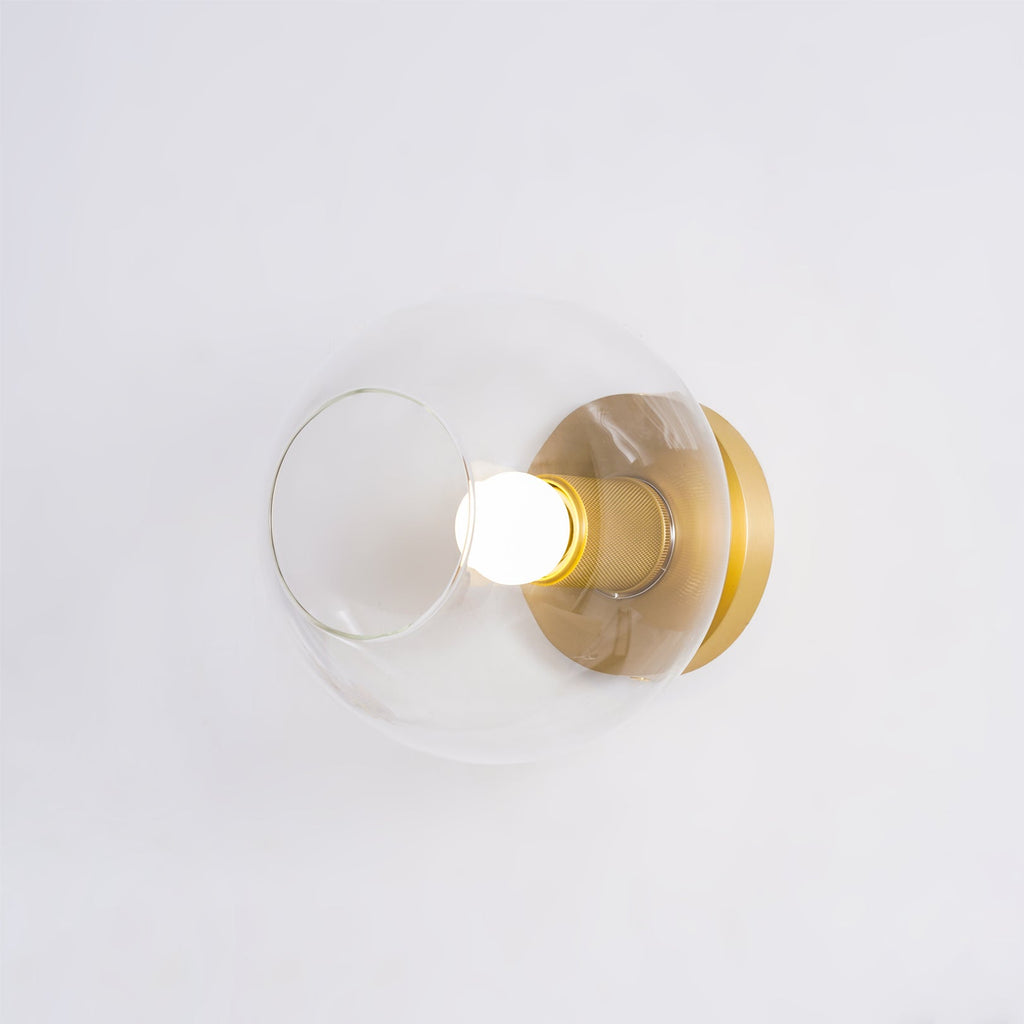 Solara Lumière de Plafond Conique en Verre et Laiton Industrielle - Neutralighting
