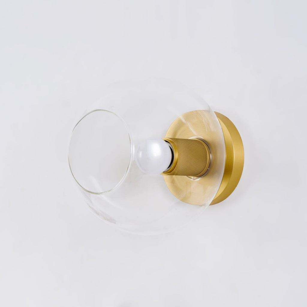 Solara Lumière de Plafond Conique en Verre et Laiton Industrielle - Neutralighting