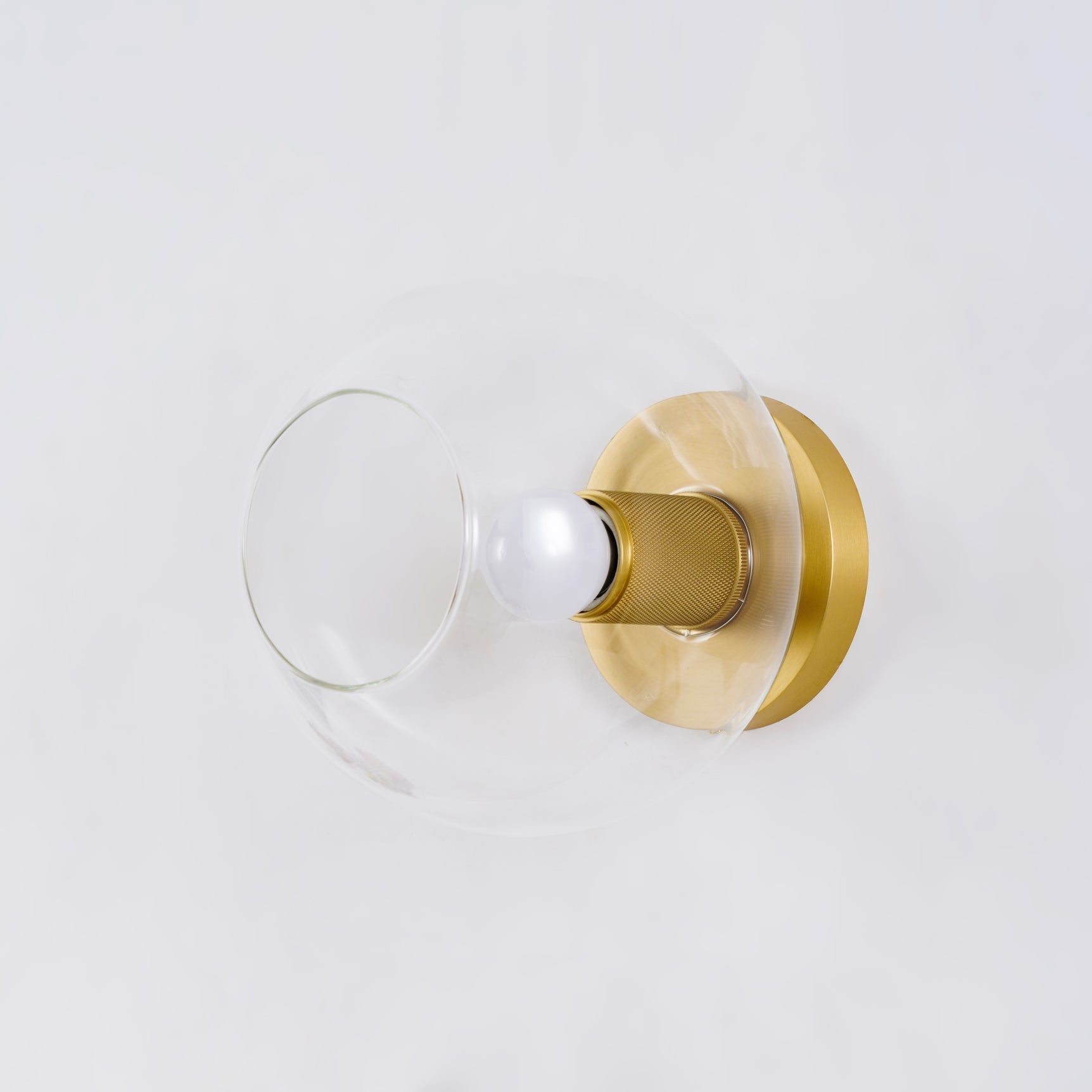 Solara Lumière de Plafond Conique en Verre et Laiton Industrielle - Neutralighting