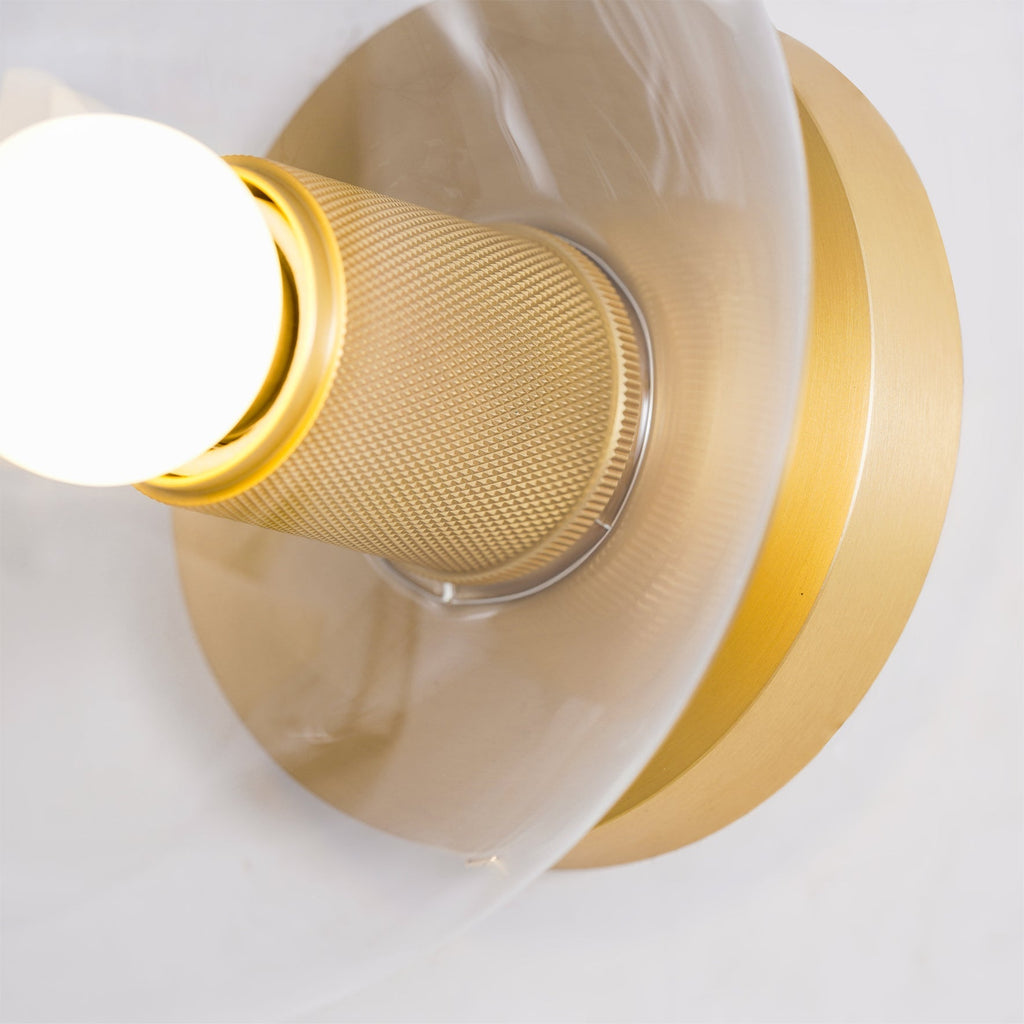 Solara Lumière de Plafond Conique en Verre et Laiton Industrielle - Neutralighting