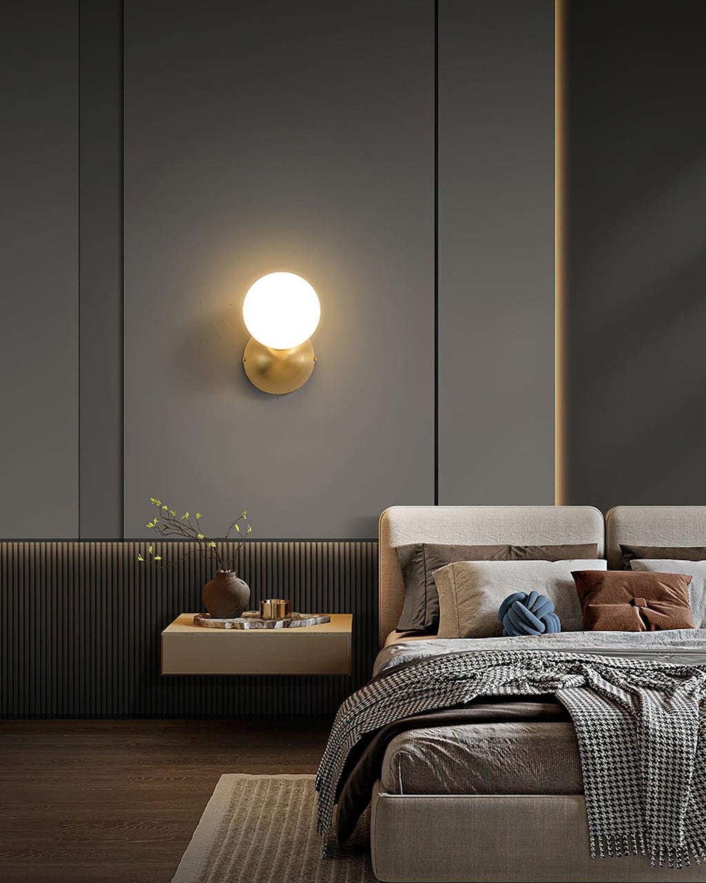 Lysola Sphère Verre Laiton Applique Lumière - Neutralighting
