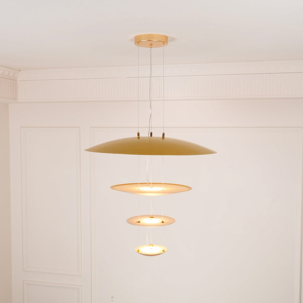 Zathaara Suspension Feuilles d’Or Étagées - Neutralighting