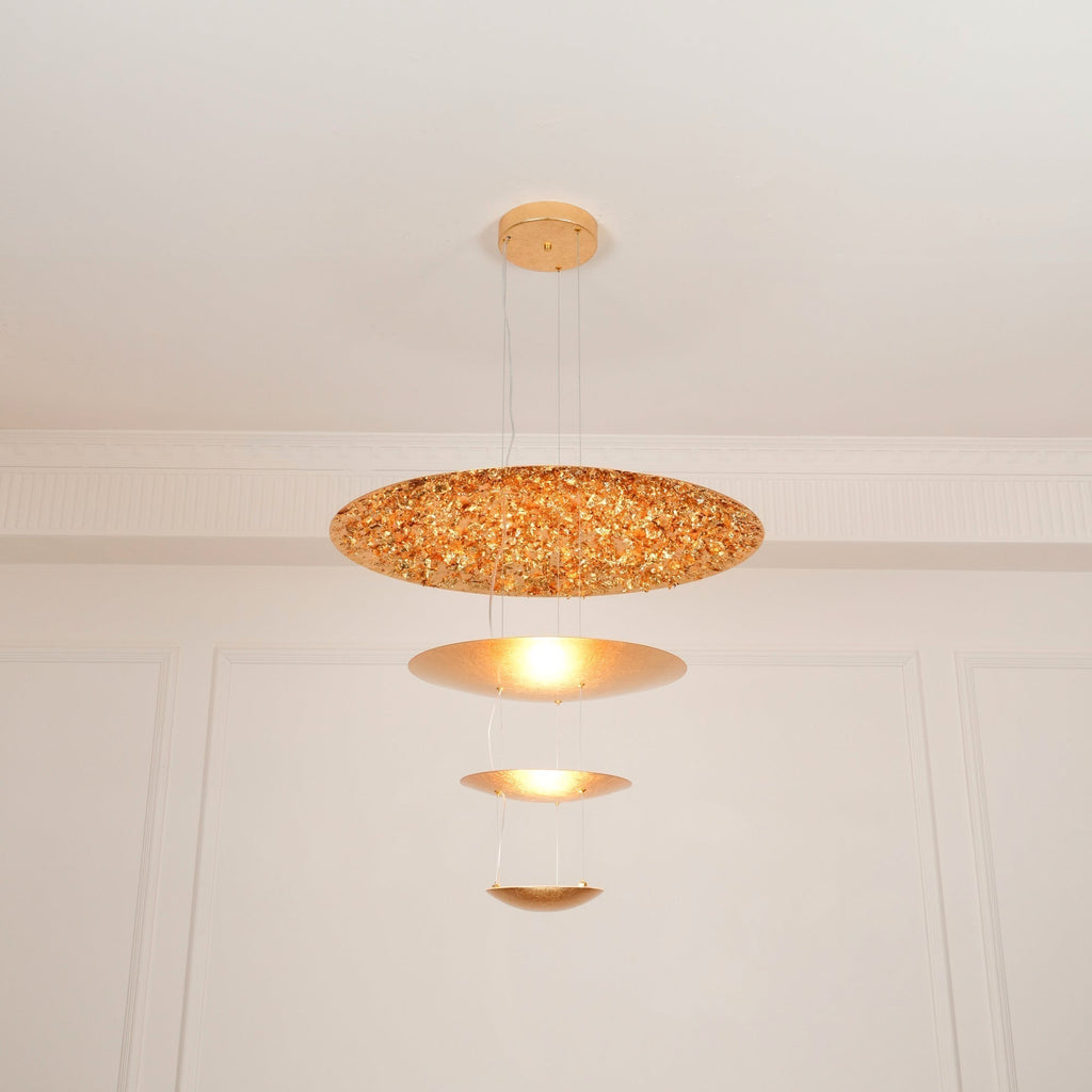 Zathaara Suspension Feuilles d’Or Étagées - Neutralighting