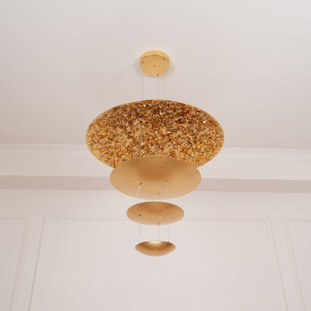 Zathaara Suspension Feuilles d’Or Étagées - Neutralighting
