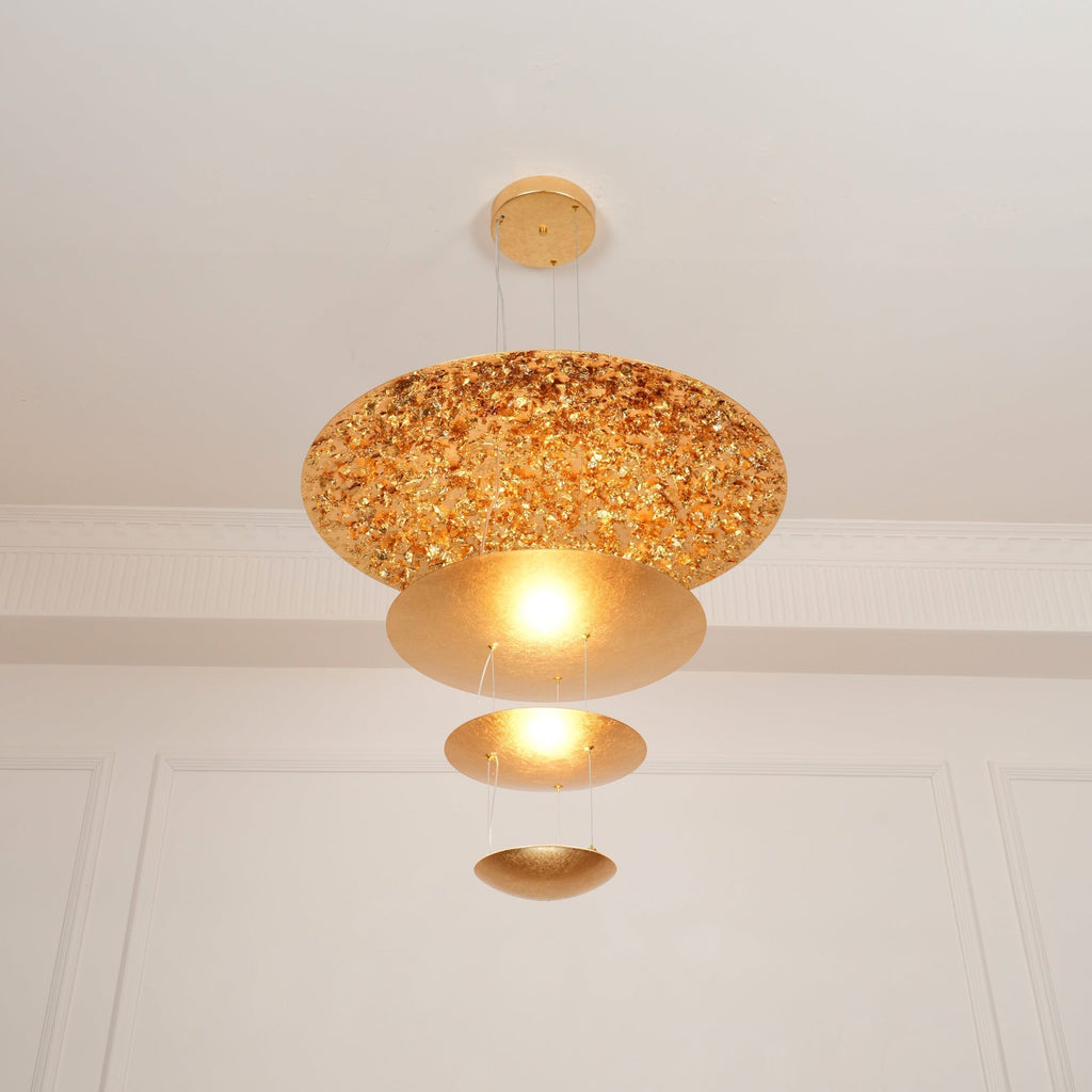 Zathaara Suspension Feuilles d’Or Étagées - Neutralighting