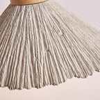 Suspension Bois Dessus Texturé Ciment Abat-jour Gris Naturel Japandi - Neutralighting