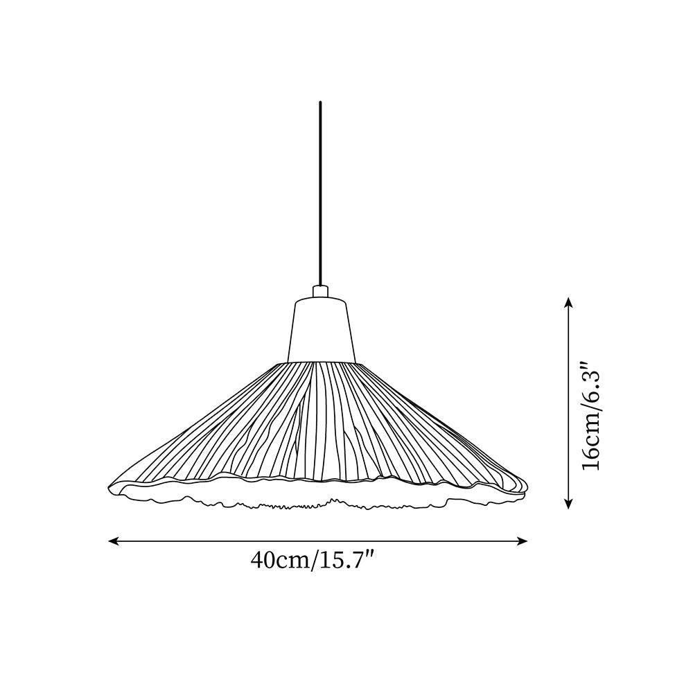 Suspension Bois Dessus Texturé Ciment Abat-jour Gris Naturel Japandi - Neutralighting