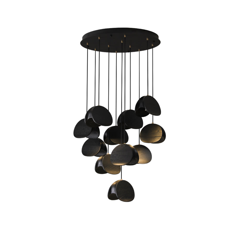 Elmiren Grappe Bois Pendentif Lumière - Neutralighting