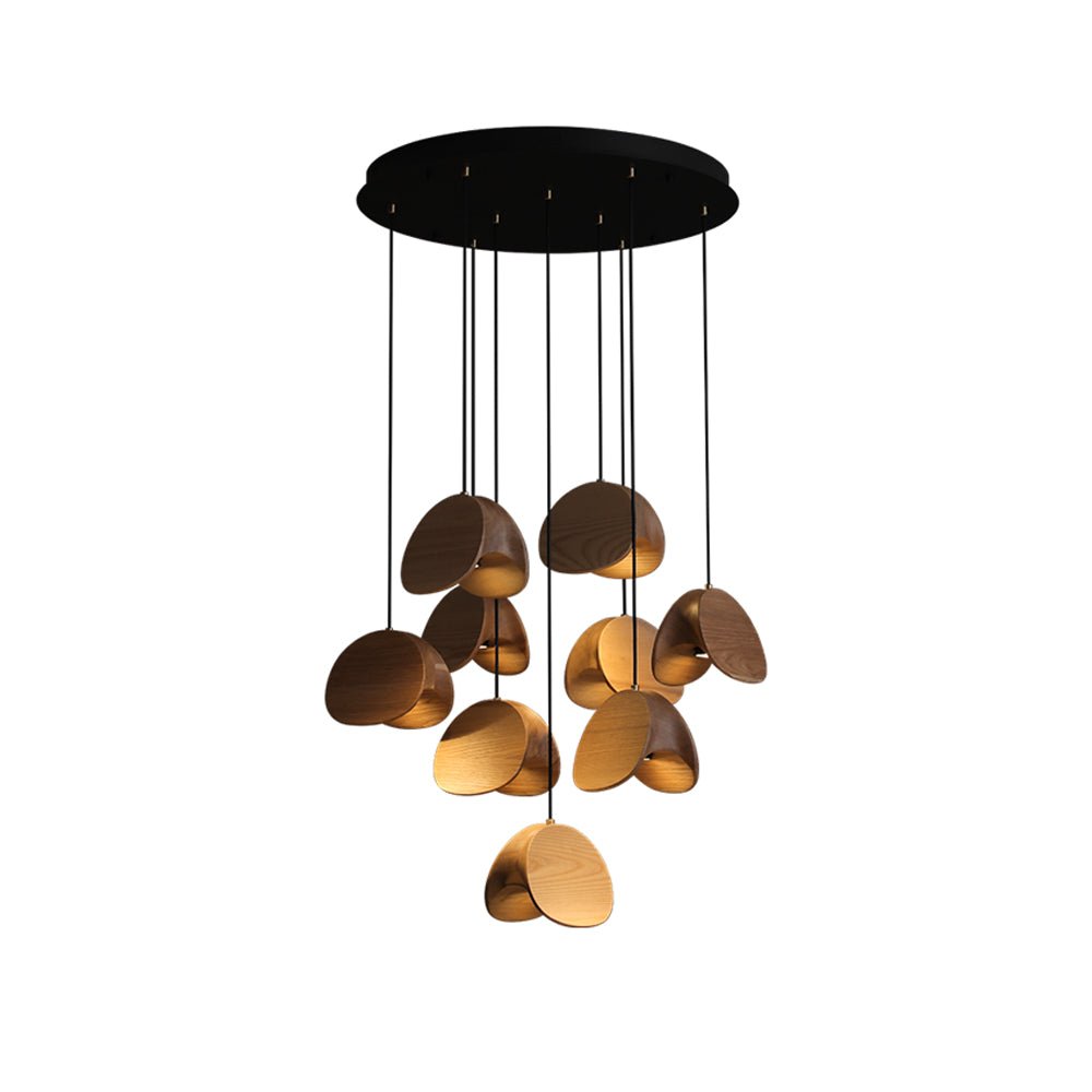Elmiren Grappe Bois Pendentif Lumière - Neutralighting