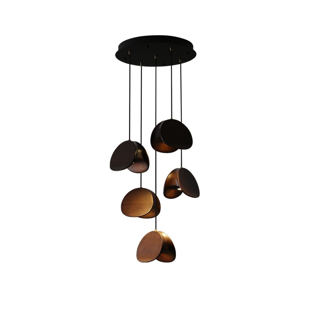 Elmiren Grappe Bois Pendentif Lumière - Neutralighting