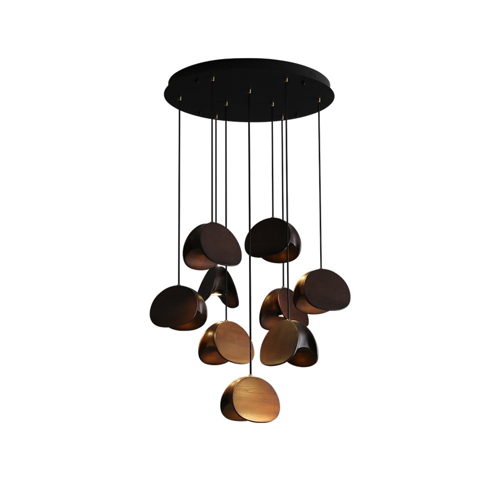 Elmiren Grappe Bois Pendentif Lumière - Neutralighting