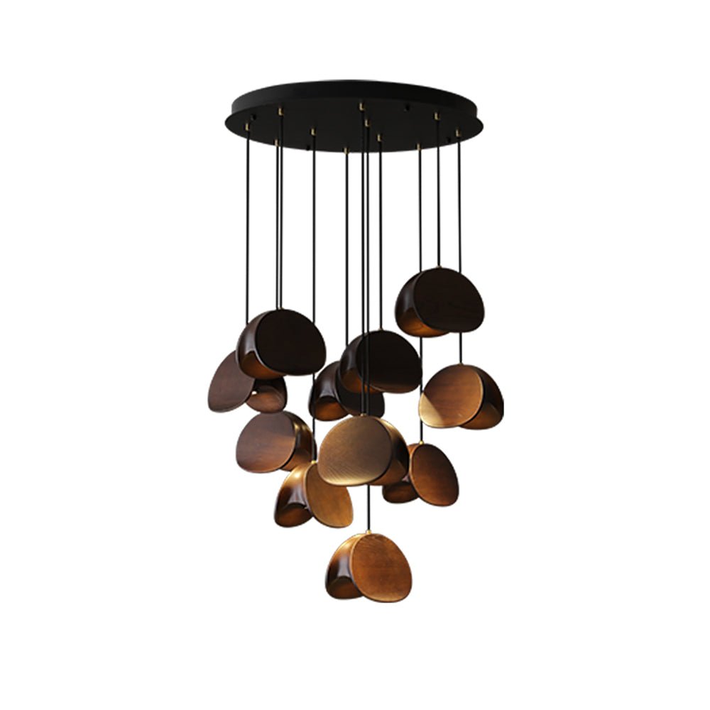 Elmiren Grappe Bois Pendentif Lumière - Neutralighting