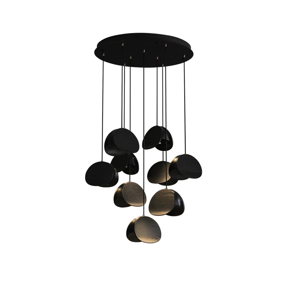 Elmiren Grappe Bois Pendentif Lumière - Neutralighting