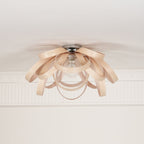 Veylo Lustra Plafonnier Ruban en Bois Élégant - Neutralighting
