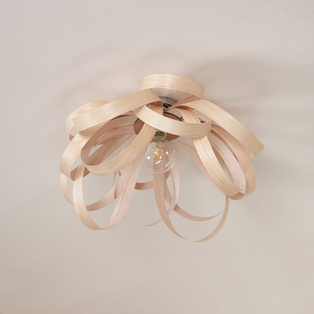 Veylo Lustra Plafonnier Ruban en Bois Élégant - Neutralighting