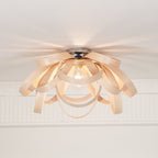 Veylo Lustra Plafonnier Ruban en Bois Élégant - Neutralighting