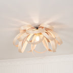 Veylo Lustra Plafonnier Ruban en Bois Élégant - Neutralighting