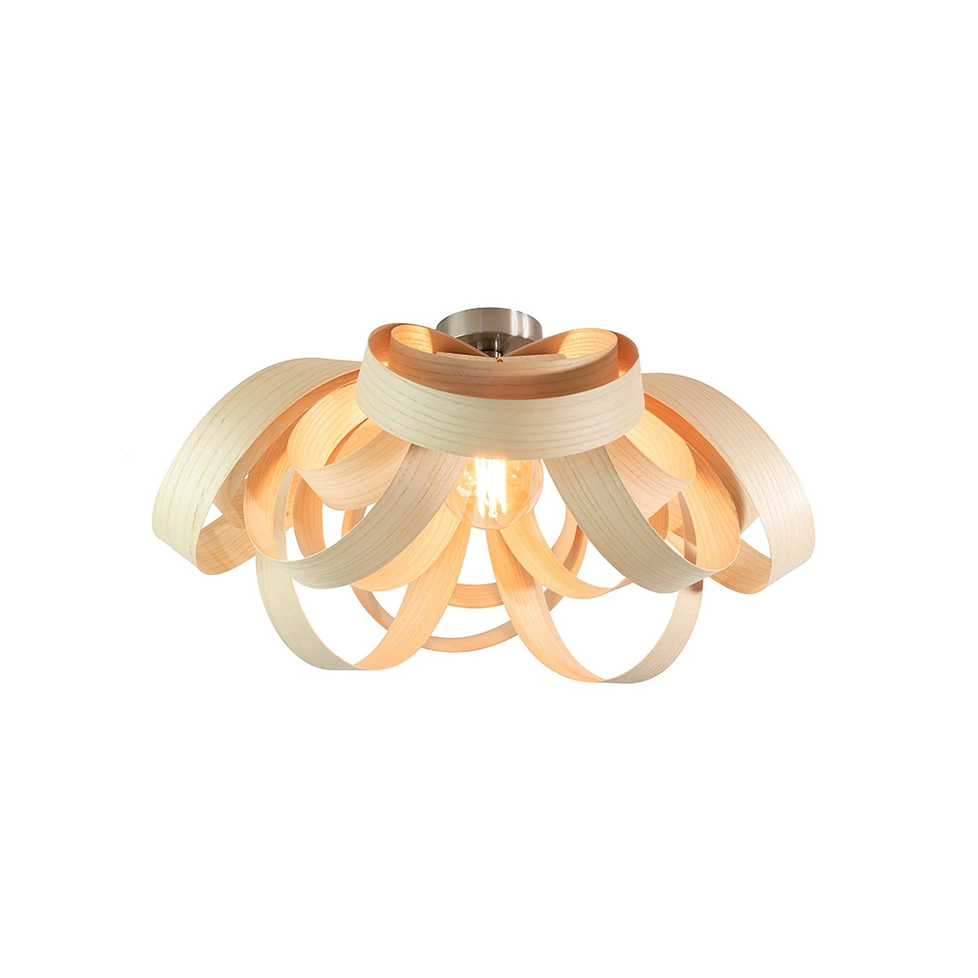 Veylo Lustra Plafonnier Ruban en Bois Élégant - Neutralighting