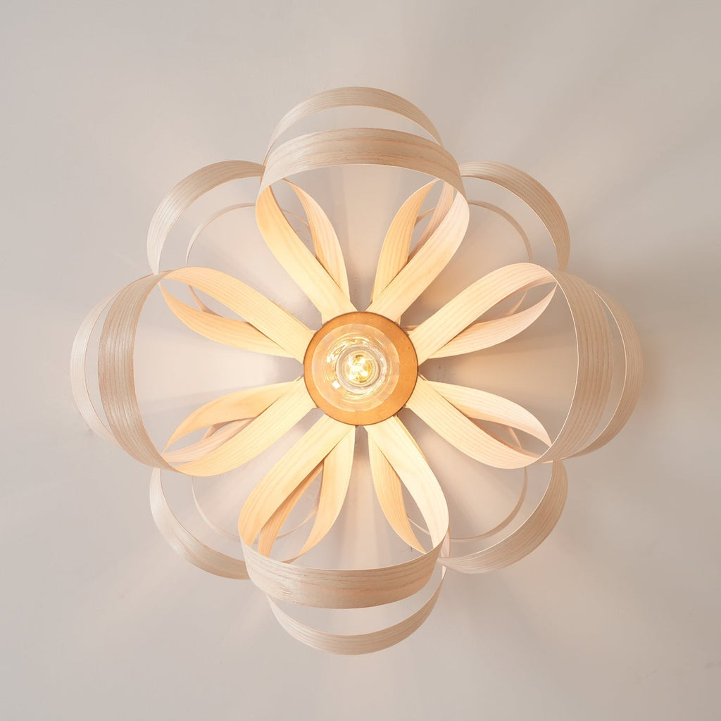 Veylo Lustra Plafonnier Ruban en Bois Élégant - Neutralighting