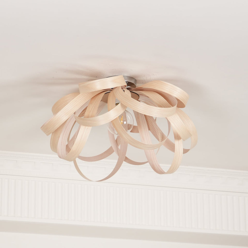 Veylo Lustra Plafonnier Ruban en Bois Élégant - Neutralighting