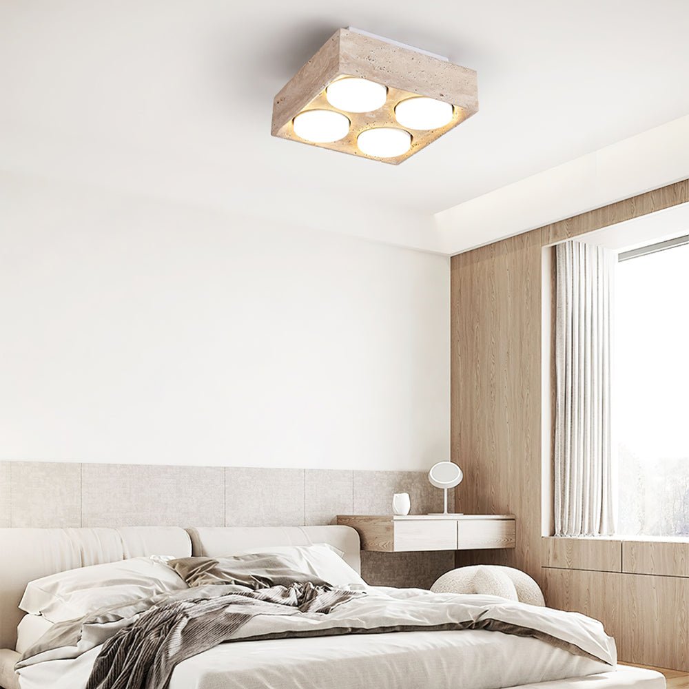 Virinira Plafonnier Quad-Spot Travertin - Neutralighting