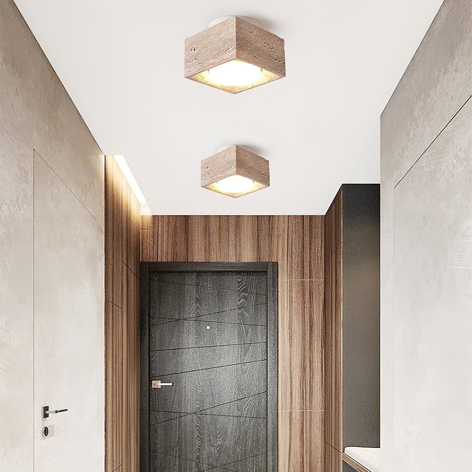 Virinira Plafonnier Quad-Spot Travertin - Neutralighting