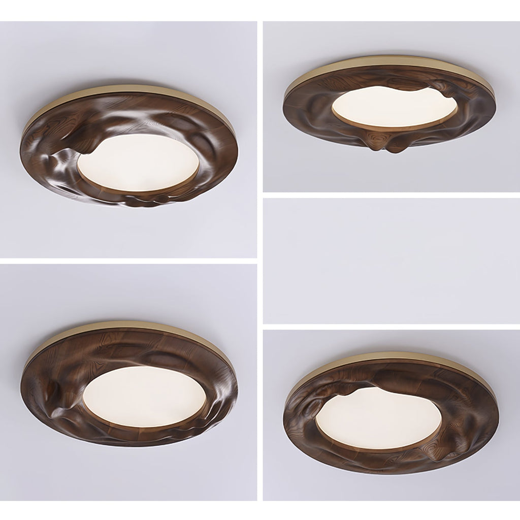 Solara Plafonnier Bois Ondulé Organique Apaisant - Neutralighting