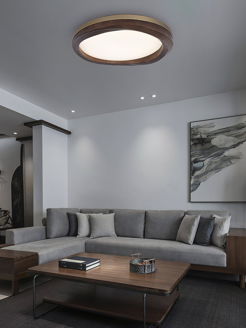 Solara Plafonnier Bois Ondulé Organique Apaisant - Neutralighting