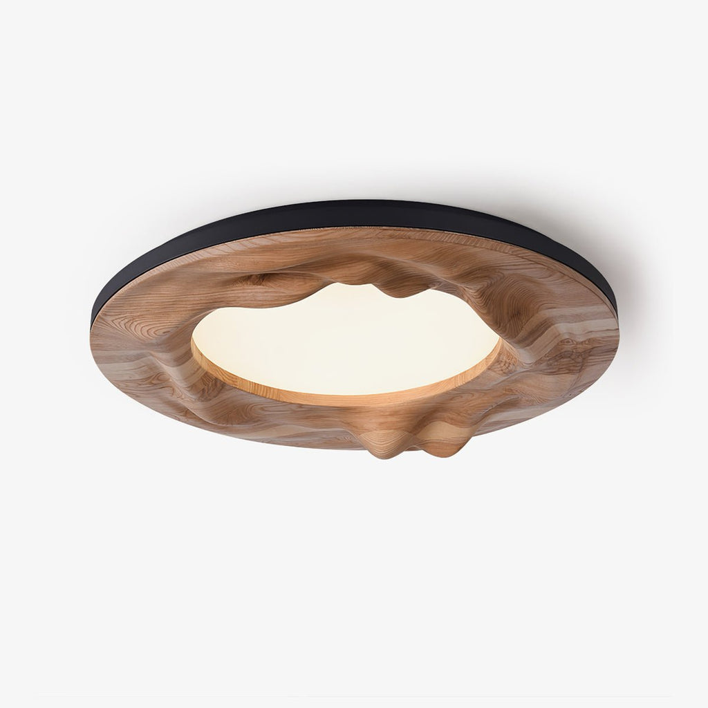 Solara Plafonnier Bois Ondulé Organique Apaisant - Neutralighting
