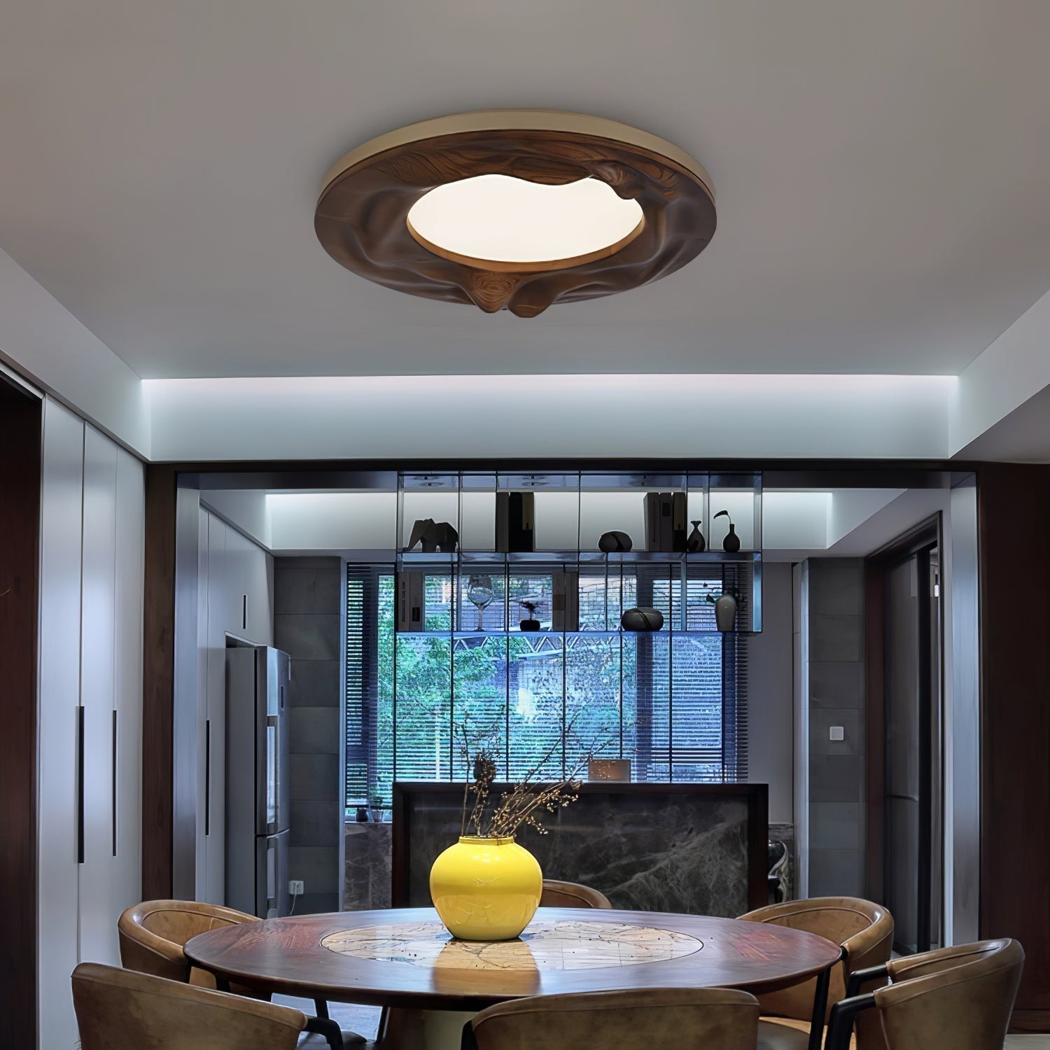 Solara Plafonnier Bois Ondulé Organique Apaisant - Neutralighting