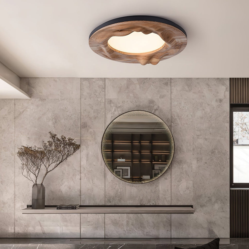 Solara Plafonnier Bois Ondulé Organique Apaisant - Neutralighting