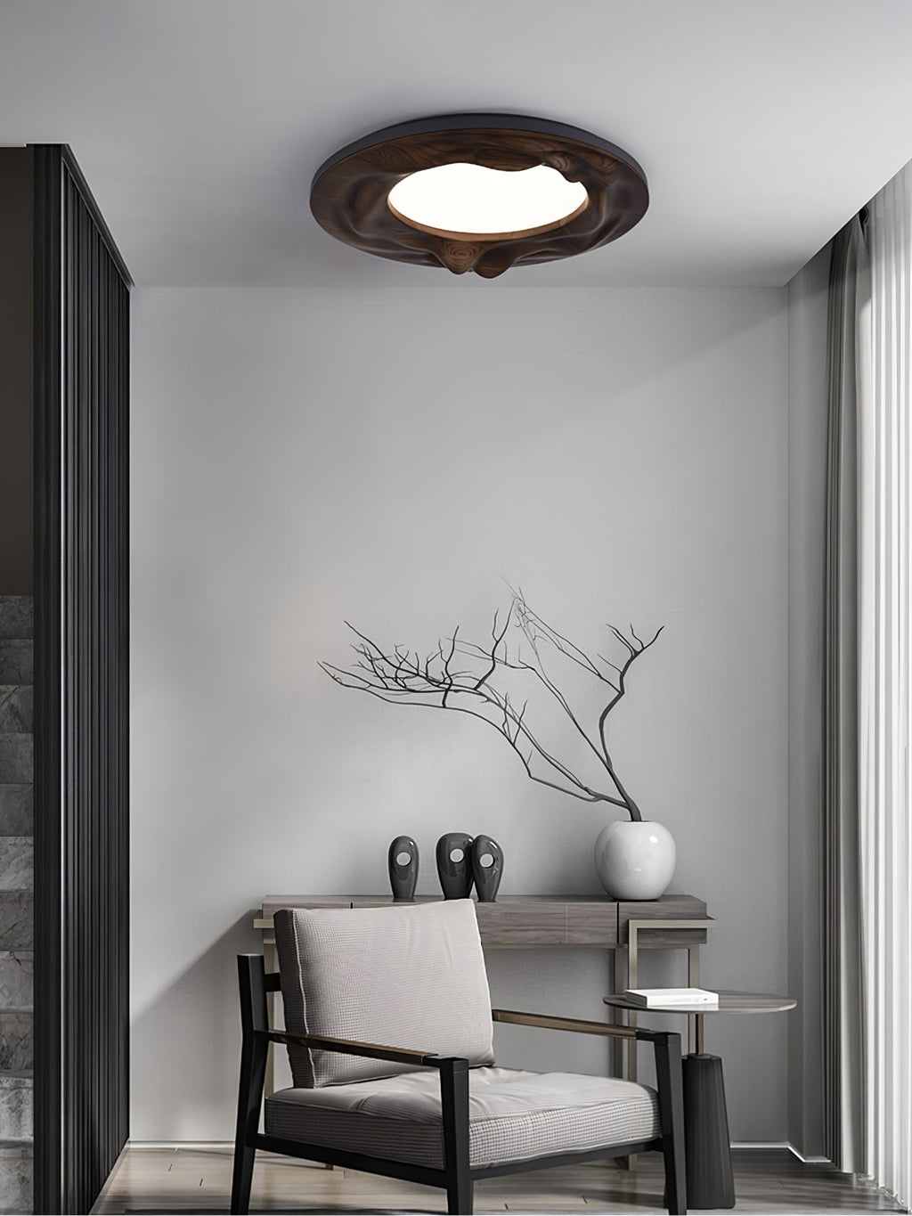 Solara Plafonnier Bois Ondulé Organique Apaisant - Neutralighting