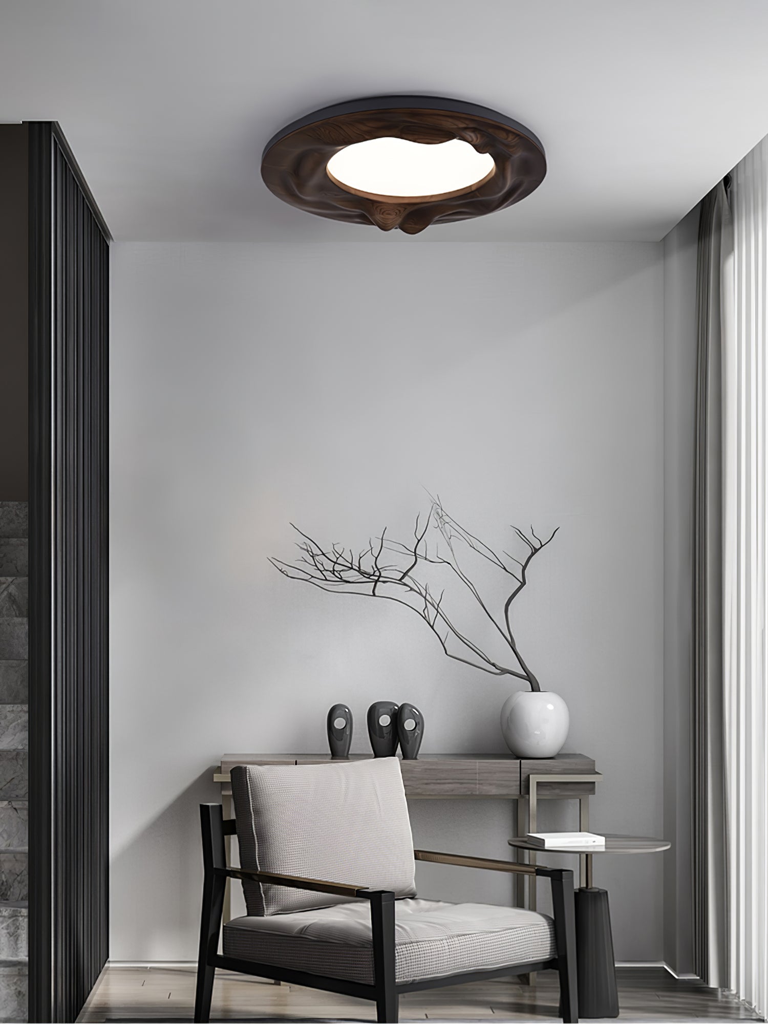 Solara Plafonnier Bois Ondulé Organique Apaisant - Neutralighting