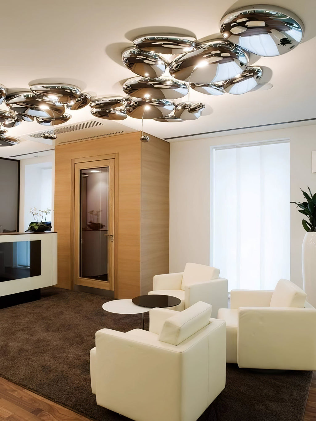 Solara Plafonnier Chrome Pebble Moderne - Neutralighting