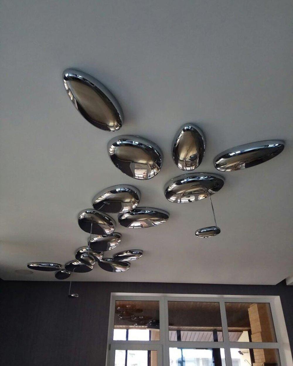 Solara Plafonnier Chrome Pebble Moderne - Neutralighting