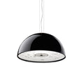 Lampe Pendante Dôme Noir avec Intérieur en Plâtre Embossé Élégant - Neutralighting