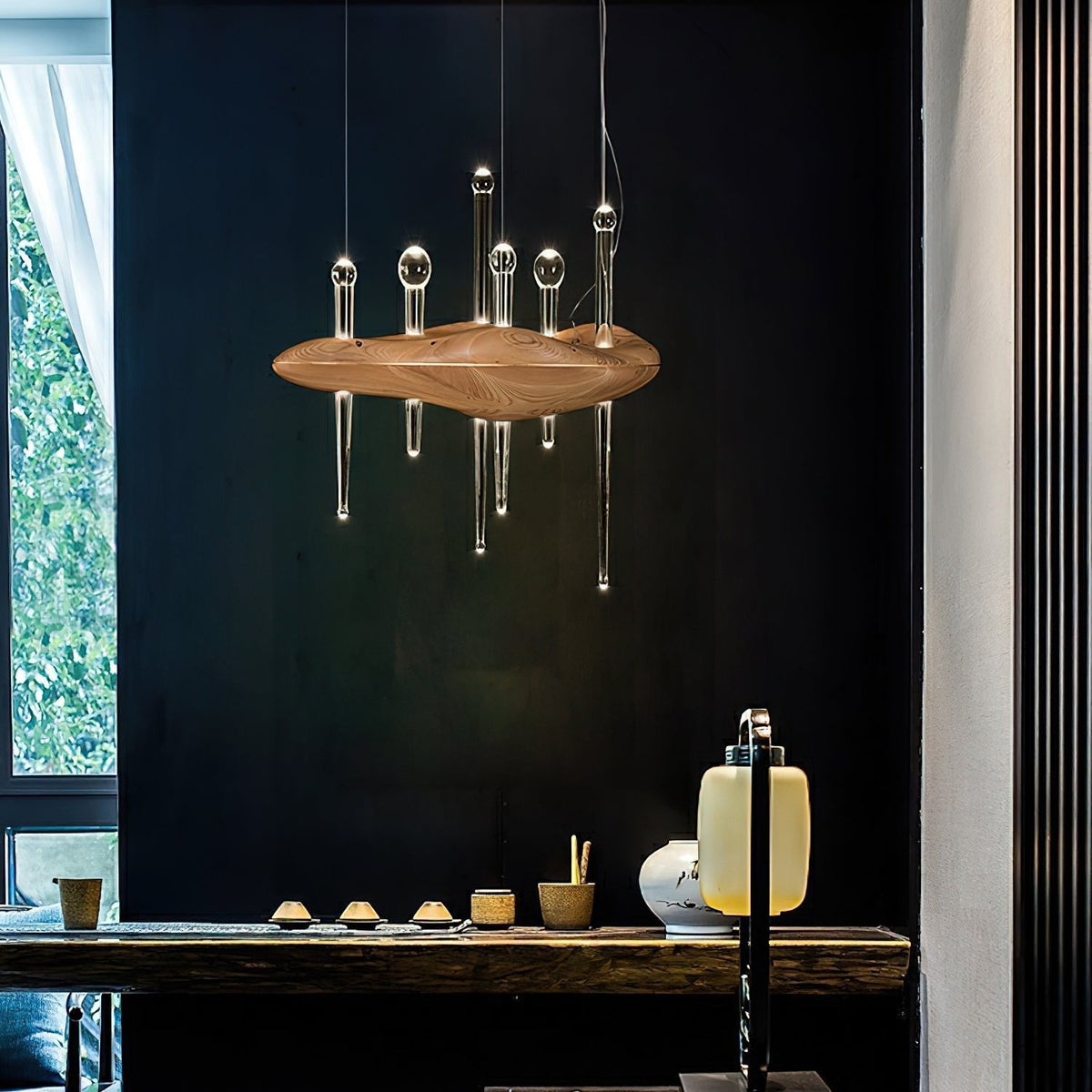 Umare Fantaisiste Chêne Verre Pendentif Lumière - Neutralighting
